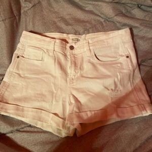 white jean shorts